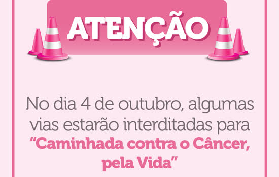 Ribeirão Pires tem esquema especial de trânsito para Caminhada contra o Câncer