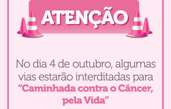 Ribeirão Pires tem esquema especial de trânsito para Caminhada contra o Câncer