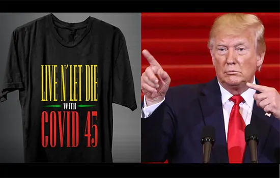 Guns N’ Roses lança camiseta que provoca Trump sobre mortes por covid-19 nos EUA