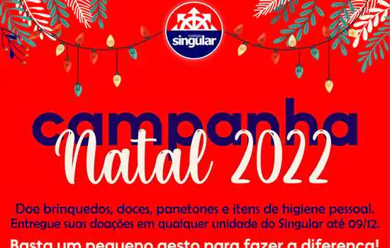 Singular promove campanha social de Natal