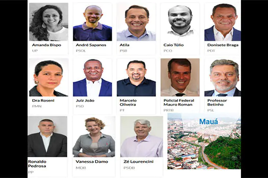 Candidatos a Prefeito de Mauá; veja quem são