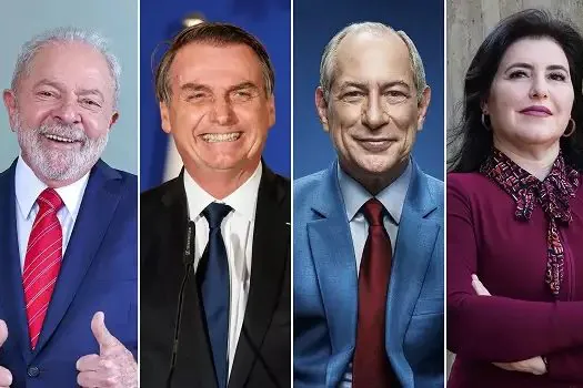 Pesquisa Ipespe/Abrapel: Lula tem 45%, Bolsonaro 35%, Ciro 7% e Simone 5%