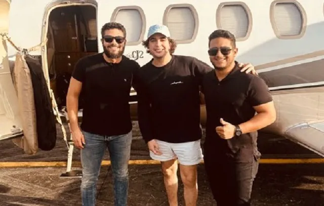 Avião de Nattan apresenta problemas e ganha carona de Henrique & Juliano_x000D_