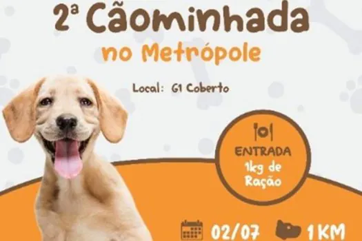 Shopping Metrópole promove Cãominhada neste domingo