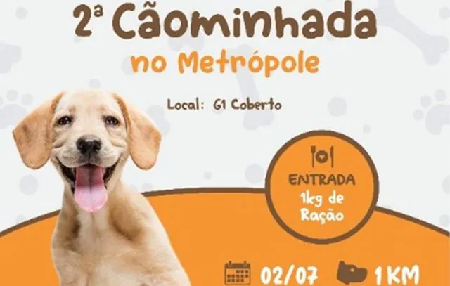 Shopping Metrópole promove Cãominhada neste domingo