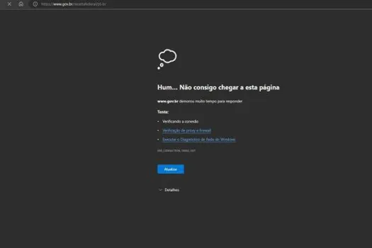 Site da Receita fica instável após grande volume de consultas