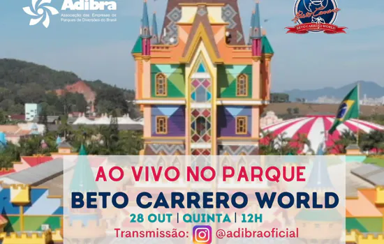 Empresas de Parques de Diversões do Brasil (Adibra) promove evento virtual no Beto Carrero