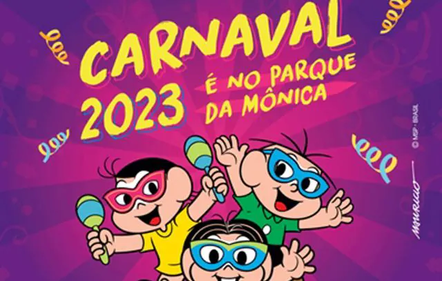 Carnaval do Parque da Mônica tem Bloquinho