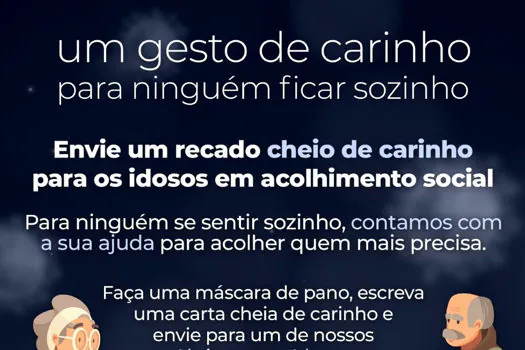 SEDS faz campanha para envio de cartinhas aos Abrigos de Idosos