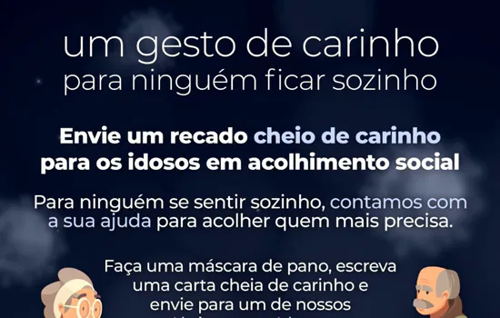 SEDS faz campanha para envio de cartinhas aos Abrigos de Idosos