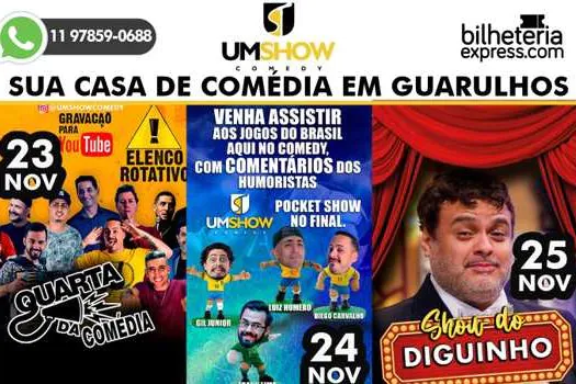 Um Show Comedy prepara programação especial para a semana dos jogos da Copa