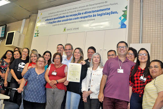 Certificado reconhece qualidade de atendimento ao munícipe de Santo André