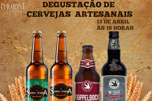 Degustação gratuita de cerveja artesanal brinda 466 anos de Santo André na Enoteca Permont