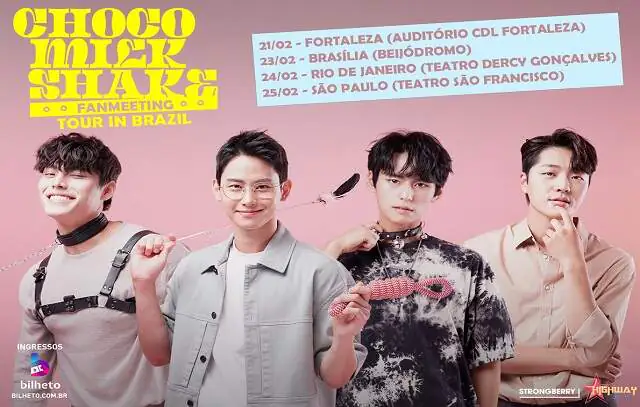 Elenco do k-drama Choco Milk Shake fará eventos em quatro cidades do Brasil em 2024