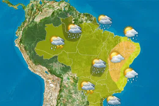 Condições para chuva em quase todo o Brasil