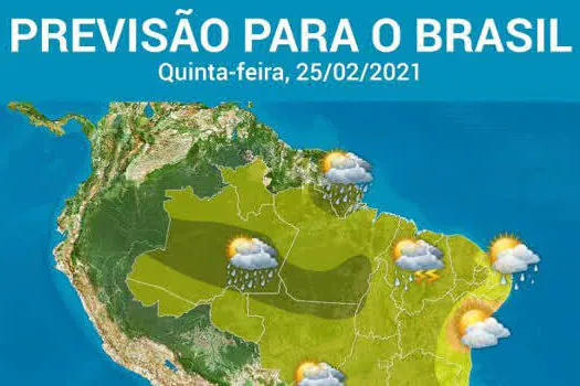 Atenção para chuva muito volumosa entre o litoral de SC e de SP