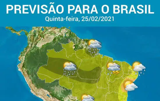 Atenção para chuva muito volumosa entre o litoral de SC e de SP