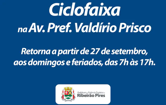 Ciclofaixa da Av. Pref. Valdírio Prisco retomará atividades aos domingos