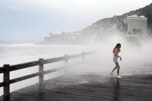 Ciclone extratropical provoca ventania no Sudeste do Brasil