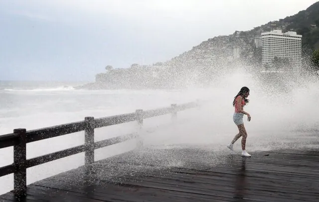 Ciclone extratropical provoca ventania no Sudeste do Brasil