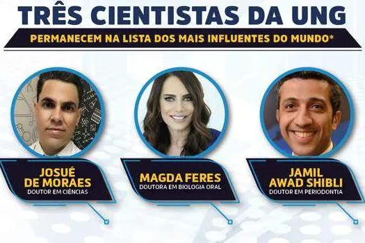 UNG tem três cientistas na lista dos mais influentes do mundo