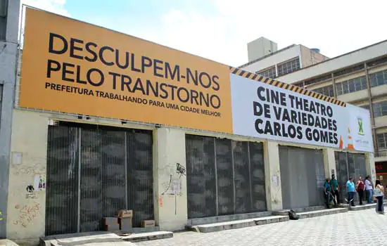 Santo André inicia obras de revitalização e recuperação do Cine Theatro Carlos Gomes