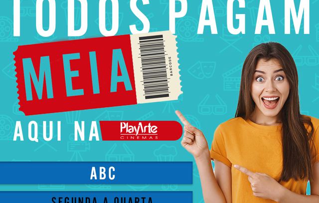 Todos pagam meia! Cinema do Shopping ABC inicia promoção de ingressos de segunda a quarta