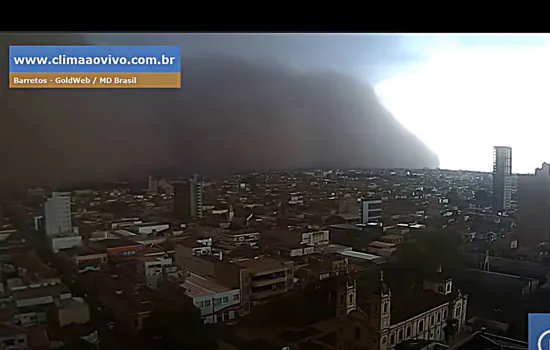 Tempestade de areia atinge cidades do interior de São Paulo