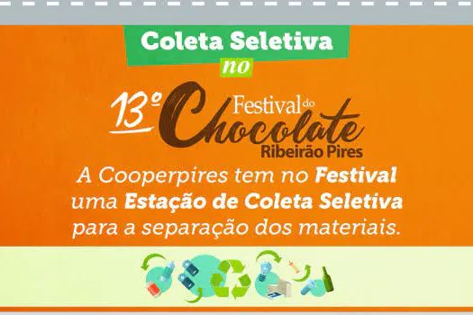 Prefeitura e Cooperpires realizam coleta seletiva no Festival do Chocolate