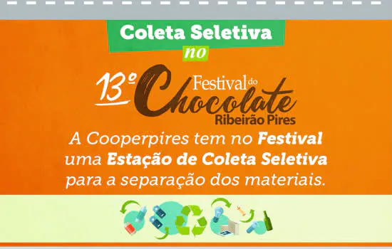 Prefeitura e Cooperpires realizam coleta seletiva no Festival do Chocolate