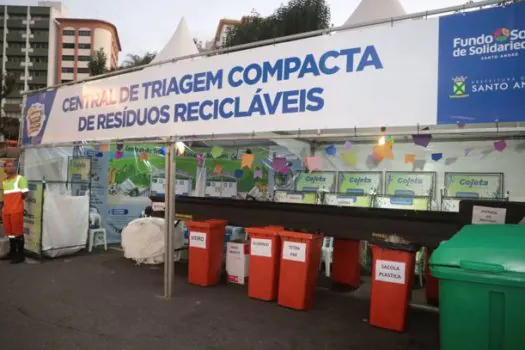 Santo André cria central de triagem compacta para ampliar reciclagem de resíduos em evento