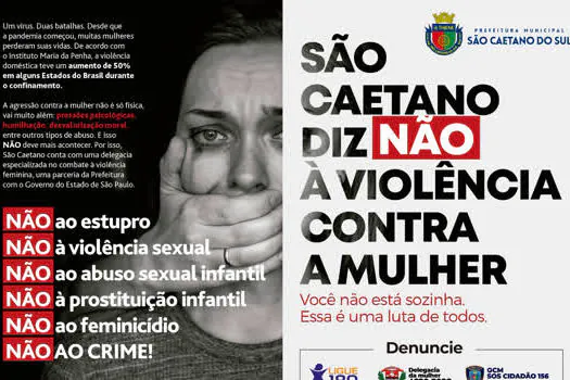 São Caetano lança campanha de combate à violência contra a mulher