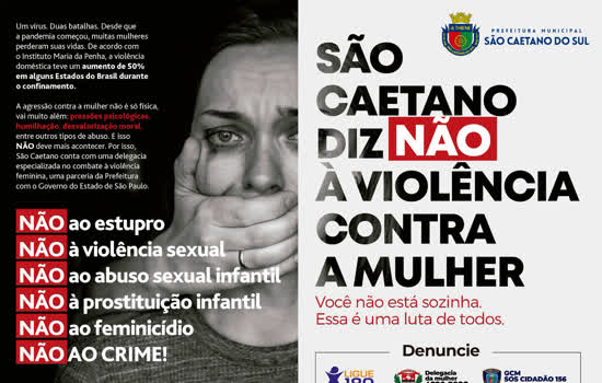 São Caetano lança campanha de combate à violência contra a mulher