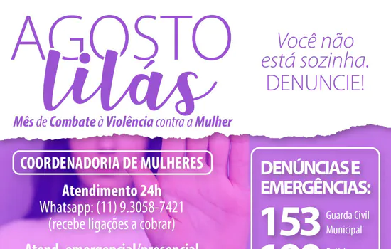 Ribeirão Pires fortalece ações no mês de Combate à Violência Contra a Mulher