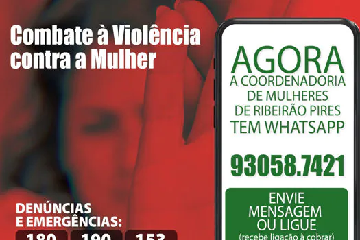 Ribeirão Pires reforça canais de atendimento às mulheres em situação de violência