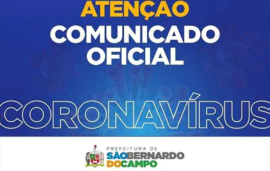 CORONAVIRUS: São Bernardo confirma os dois primeiros casos da epidemia