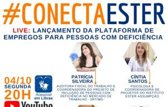 Plataforma de empregos 100% acessível para pessoas com deficiência será lançada em live