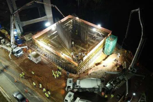 CCR ViaOeste fará a 2ª etapa da concretagem da nova ponte Guilherme de Almeida, em Barueri