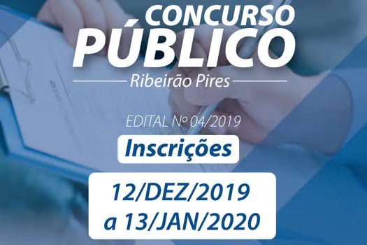 Ribeirão Pires abre inscrições para Concurso Público