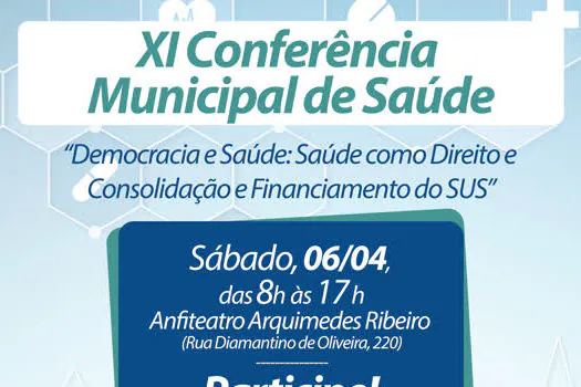 Ribeirão Pires realiza 11ª Conferência de Saúde nesse sábado (6)