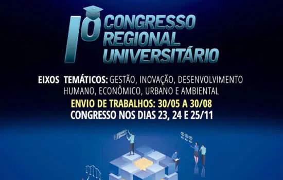 Inscrições para trabalhos do Congresso Regional Universitário estão abertas até agosto