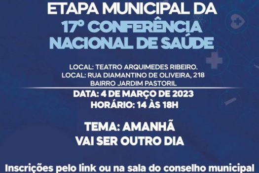 Ribeirão Pires abre inscrições para etapa municipal da 17° Conferência Nacional de Saúde