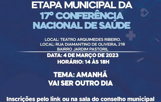 Ribeirão Pires abre inscrições para etapa municipal da 17° Conferência Nacional de Saúde