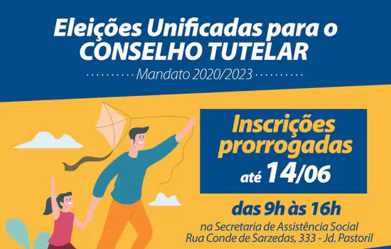 Ribeirão Pires prorroga inscrições para eleição do Conselho Tutelar