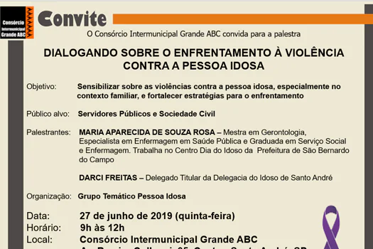 Consórcio recebe palestra sobre enfrentamento à violência contra pessoa idosa