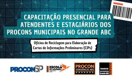 Inscrições abertas para capacitação de atendentes e estagiários dos Procons Municipais