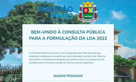 Ribeirão Pires abre consulta popular para elaboração da Lei Orçamentária de 2022