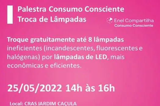 CRAS Jardim Caçula recebe palestra Consumo Consciente da ENEL