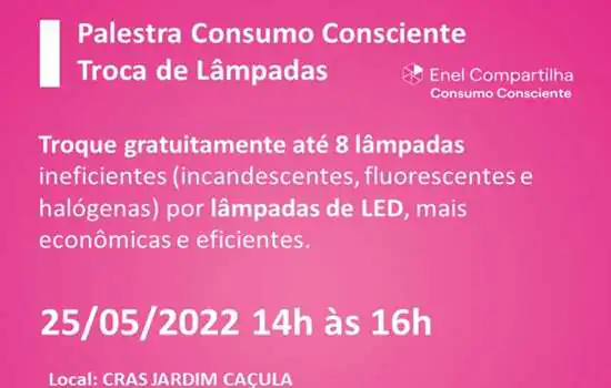 CRAS Jardim Caçula recebe palestra Consumo Consciente da ENEL