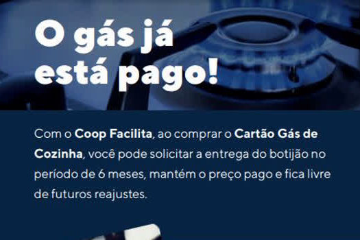 COOP lança cartão gás de cozinha